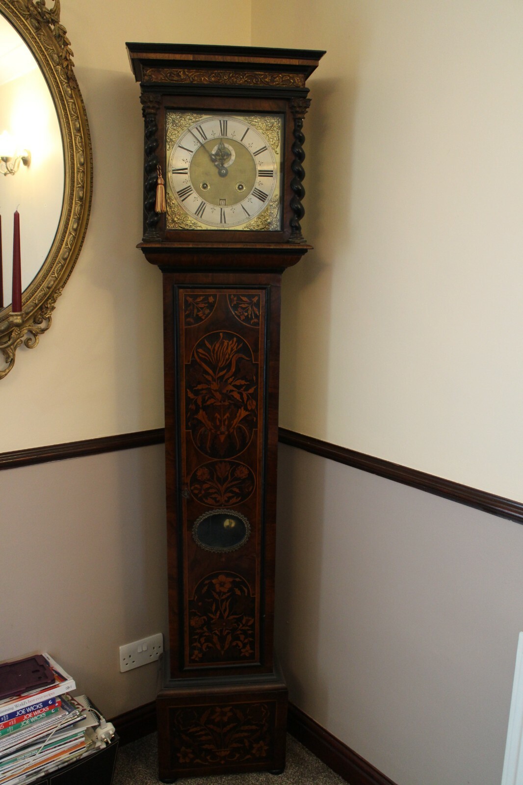 17th cent month going Walnut longcase clock Robert Dingley London museum piece 17th cent month going Walnut longcase clock Robert Dingley London museum piece