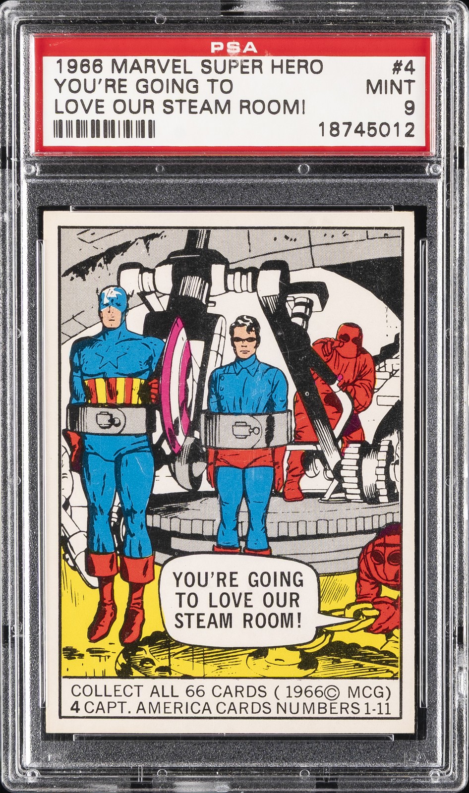 1966 MARVEL SUPER HEROES #4 YOU'RE GOING TO LOVE OUR STEAM ROOM PSA 9 1966 MARVEL SUPER HEROES #4 YOU'RE GOING TO LOVE OUR STEAM ROOM PSA 9