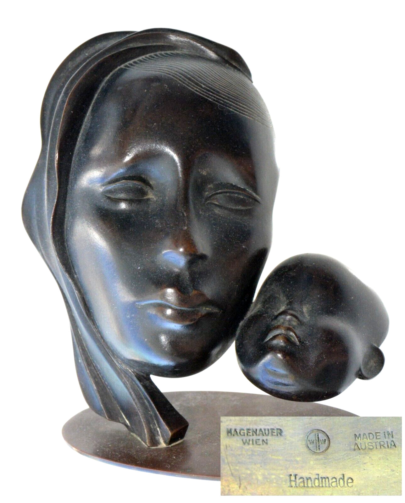 ✅1930 AUSTRIA VIENNA HAGENAUER WHW BRONZE STATUE ART DECO SCULPTURE MOTHER CHILD ✅1930 AUSTRIA VIENNA HAGENAUER WHW BRONZE STATUE ART DECO SCULPTURE MOTHER CHILD