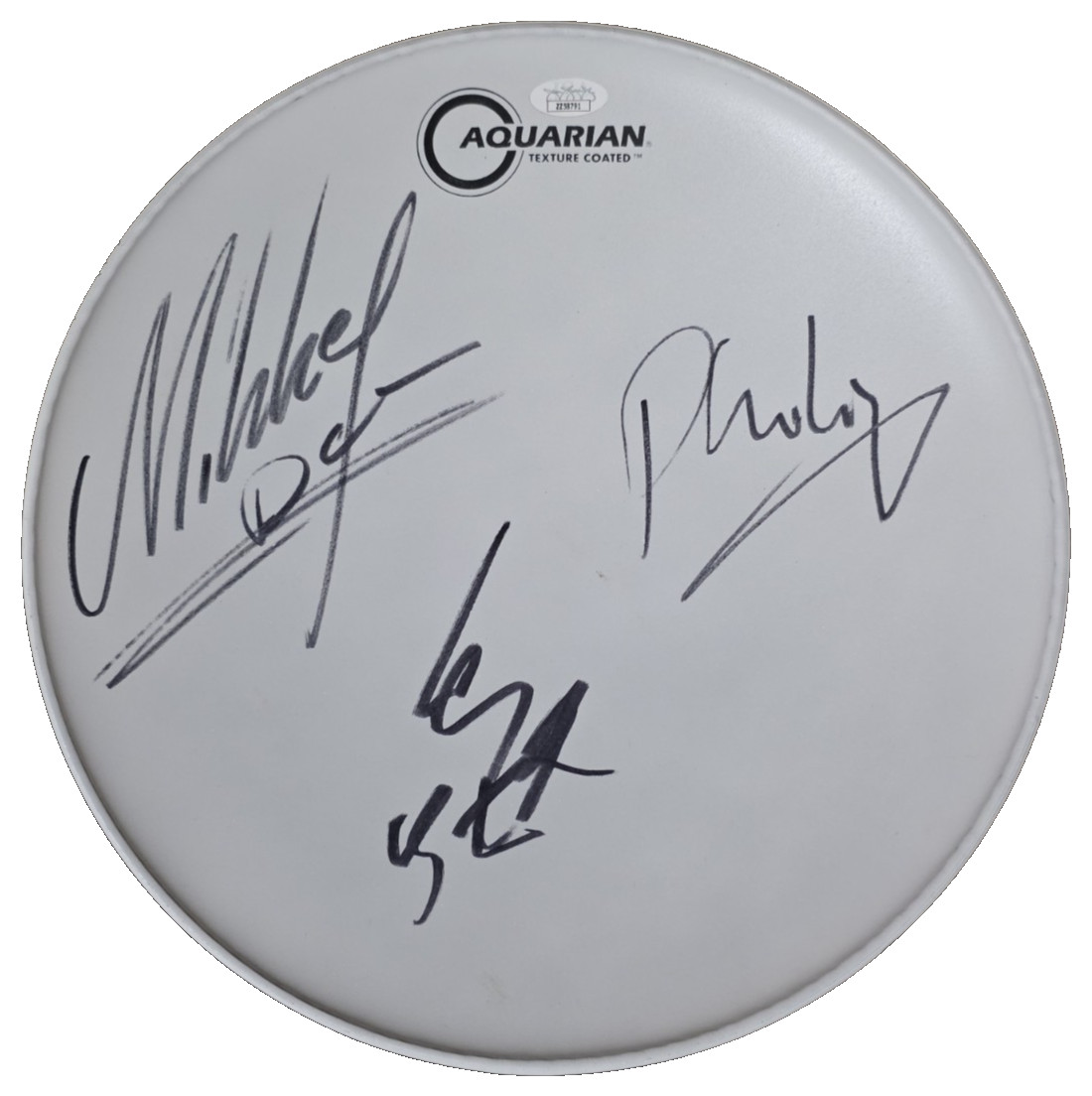 Motorhead Autographed Drumhead Lemmy Kilmister Phil Campbell Mikkey Dee JSA COA Motorhead Autographed Drumhead Lemmy Kilmister Phil Campbell Mikkey Dee JSA COA