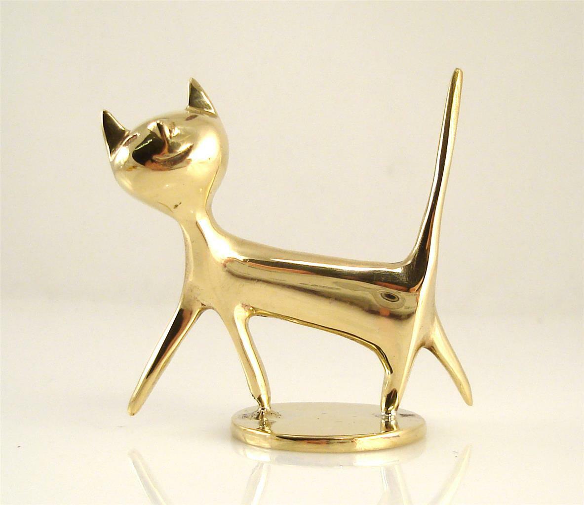 Werkstätte Karl HAGENAUER Vienna SMILING CAT Polished Brass Bronze Austria Werkstätte Karl HAGENAUER Vienna SMILING CAT Polished Brass Bronze Austria