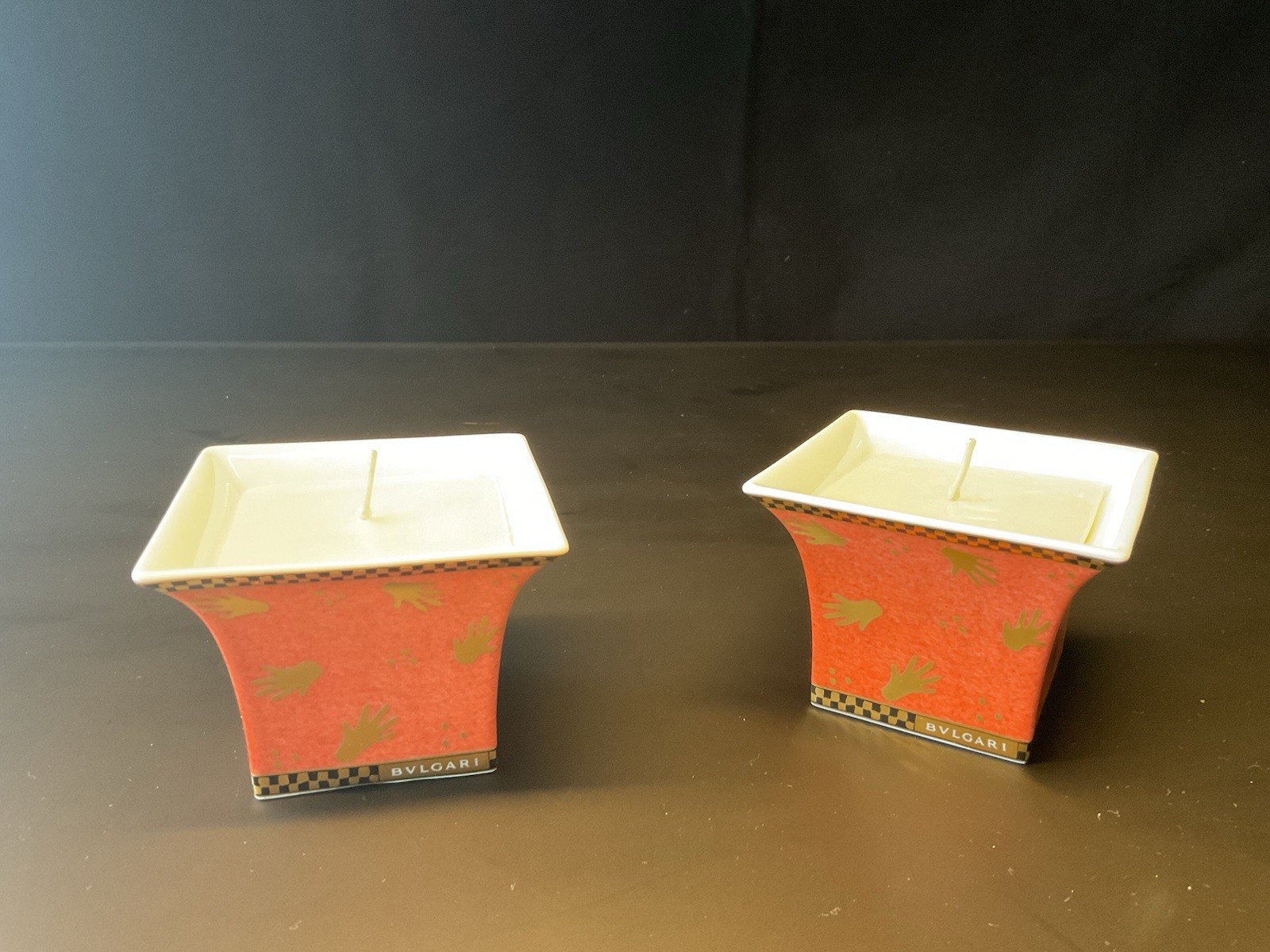 BVLGARI Rosenthal Mani Al Vento Square Candle Holder (2 pieces) BVLGARI Rosenthal Mani Al Vento Square Candle Holder (2 pieces)