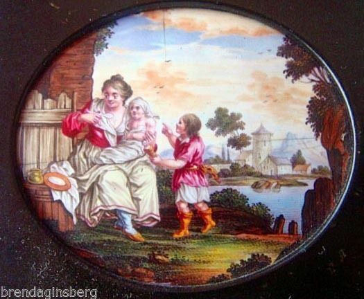 Antique Limoges Enamel Plaques Miniature Paintings People in Landscape 18C(4507) Antique Limoges Enamel Plaques Miniature Paintings People in Landscape 18C(4507)