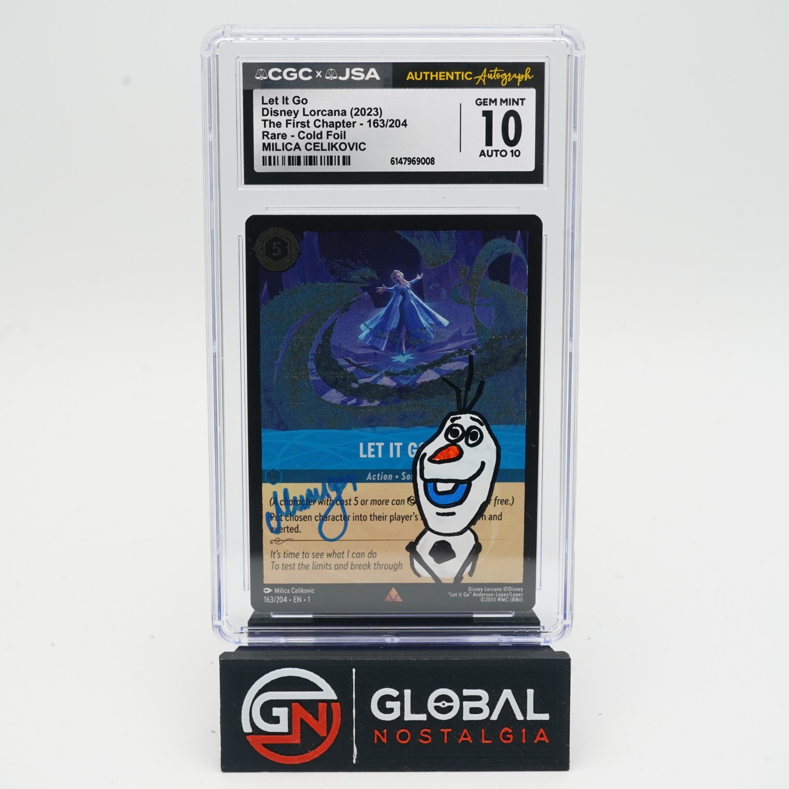 Let It Go #163 Disney Lorcana Frozen Foil 2023 Milica Celikovic AUTO 10 CGC 10 Let It Go #163 Disney Lorcana Frozen Foil 2023 Milica Celikovic AUTO 10 CGC 10