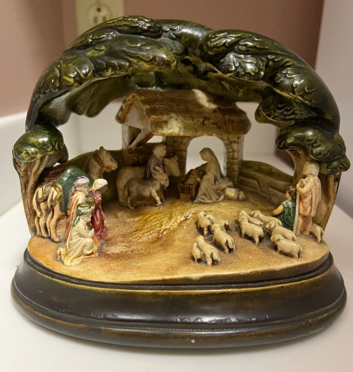Vtg Sebastian Miniatures Nativity 6314 Figurine PW Baston Hand Painted 1954