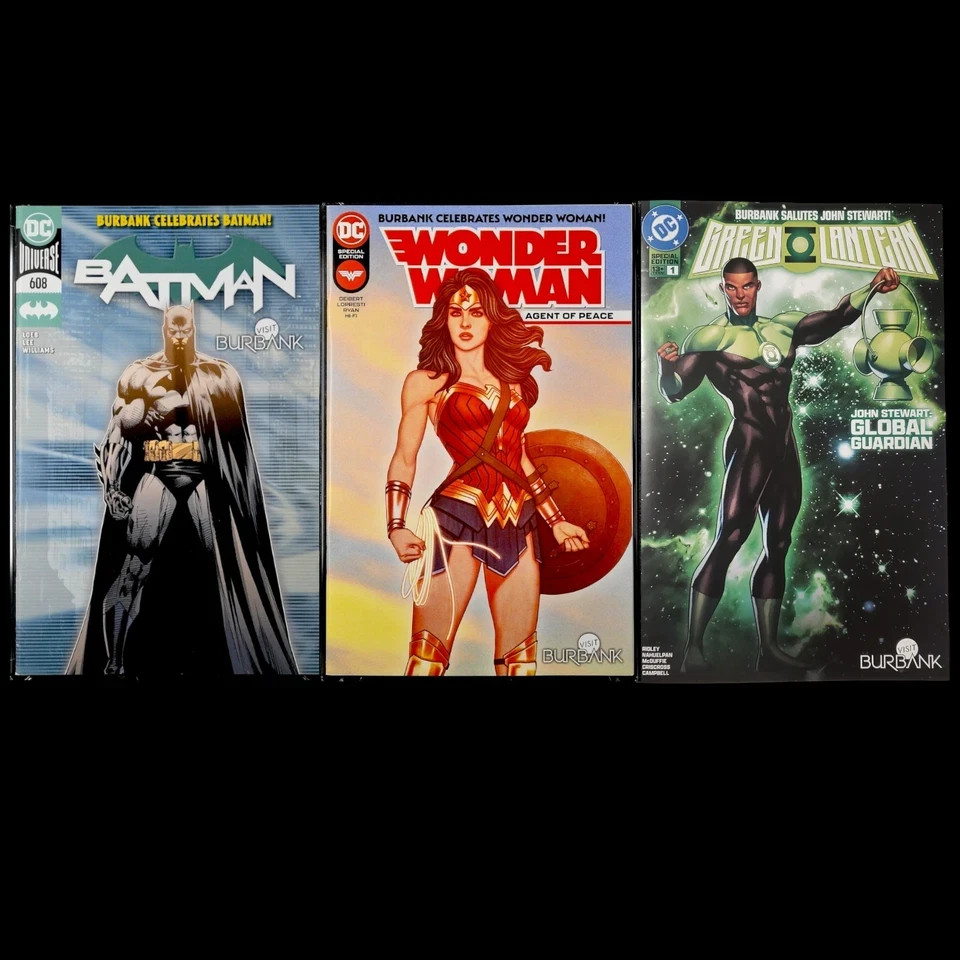 BURBANK EDITION BATMAN, WONDER WOMAN, GREEN LANTERN COMICS HIGH GRADE #608 #1