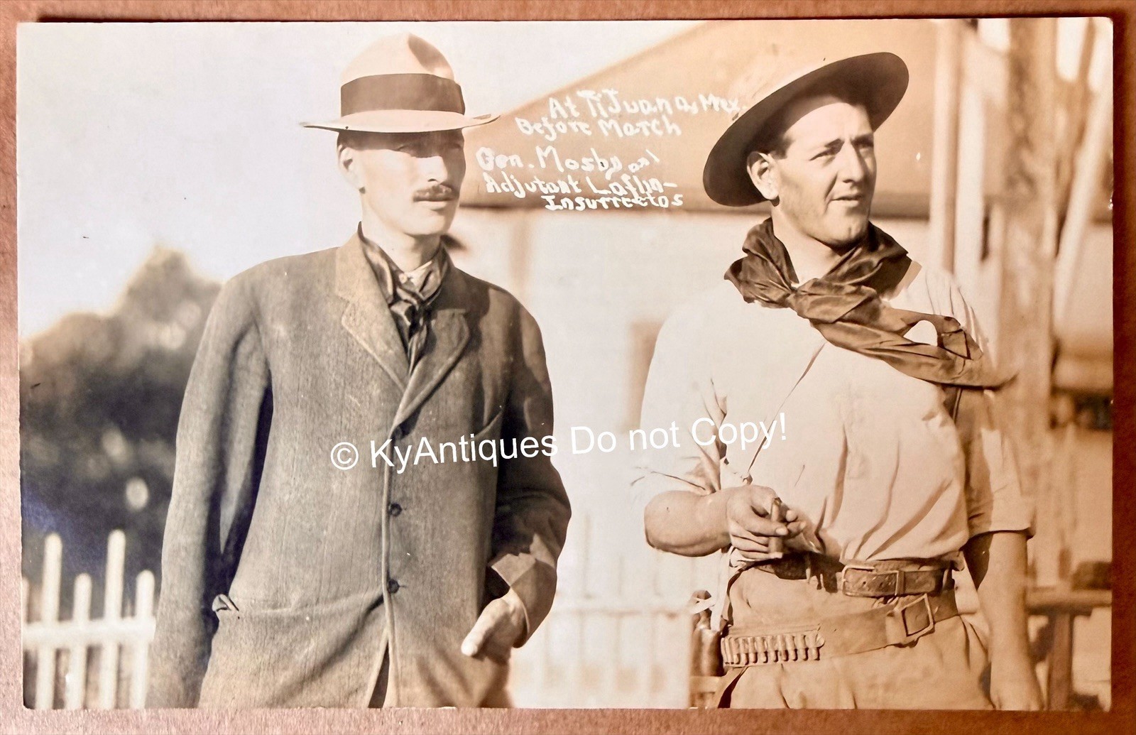 1911 Battle of Tijuana RPPC Real Photo Postcard General John R “Jack” Mosby 1911 Battle of Tijuana RPPC Real Photo Postcard General John R “Jack” Mosby