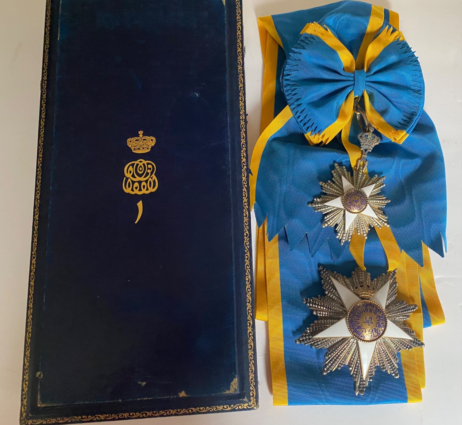 Kingdom of Egypt Order of The Nile Grand Cross 1st Class Sash Badge Medal Nichan