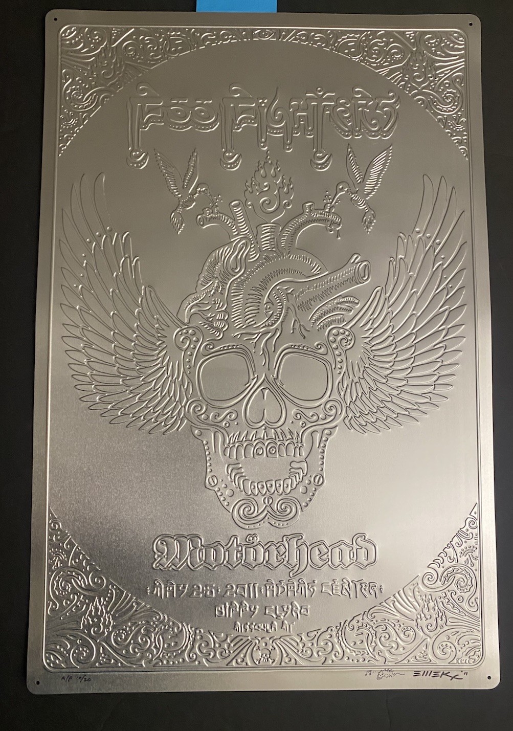 EMEK Metal Foo Fighters & Motorhead AP 2011 Aluminum Print Poster Signed Grohl EMEK Metal Foo Fighters & Motorhead AP 2011 Aluminum Print Poster Signed Grohl