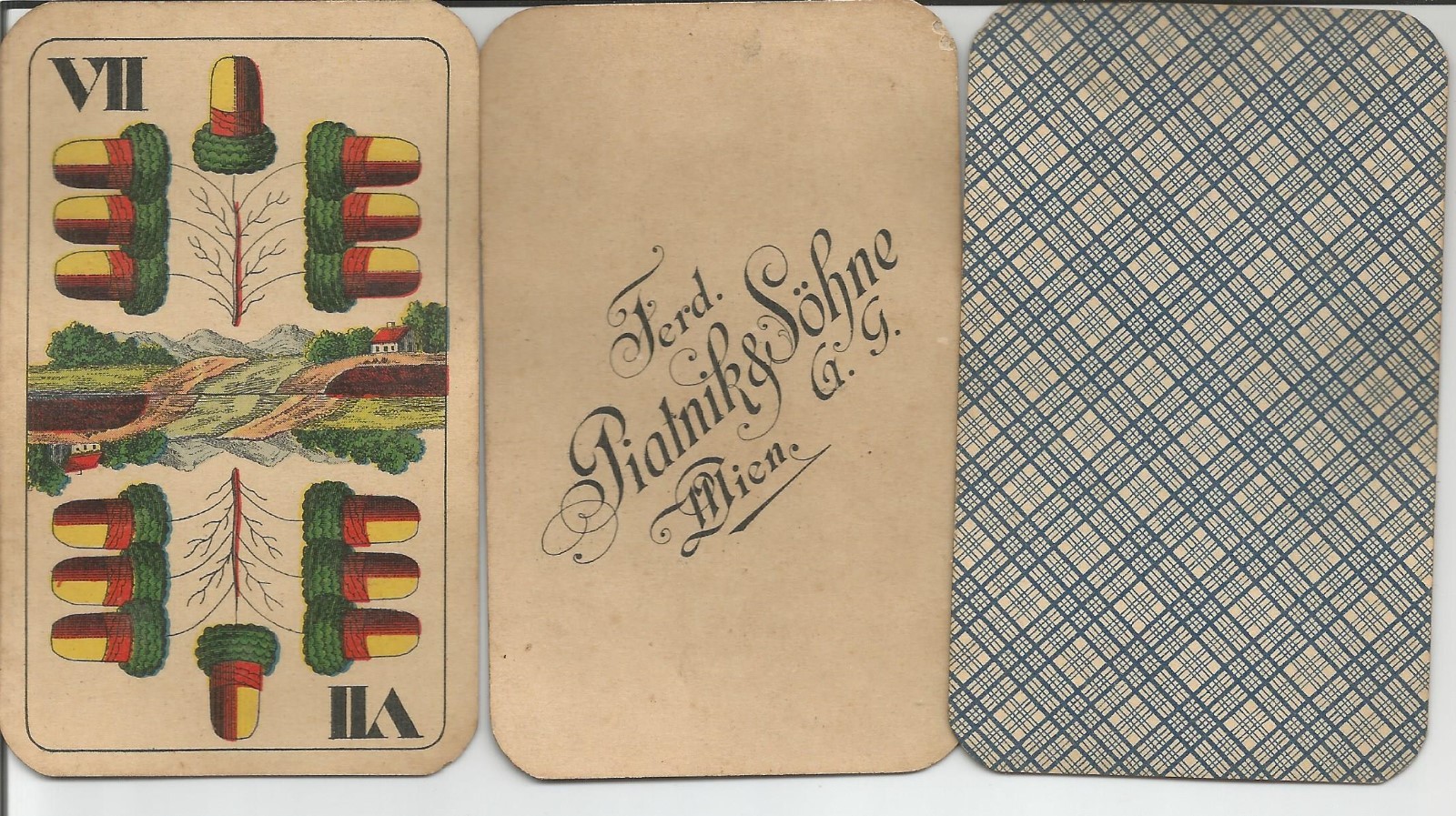 Antique Playing Cards Ferd. Piatnik & Sohne Wien Austrian 1800s ? Antique Playing Cards Ferd. Piatnik & Sohne Wien Austrian 1800s ?