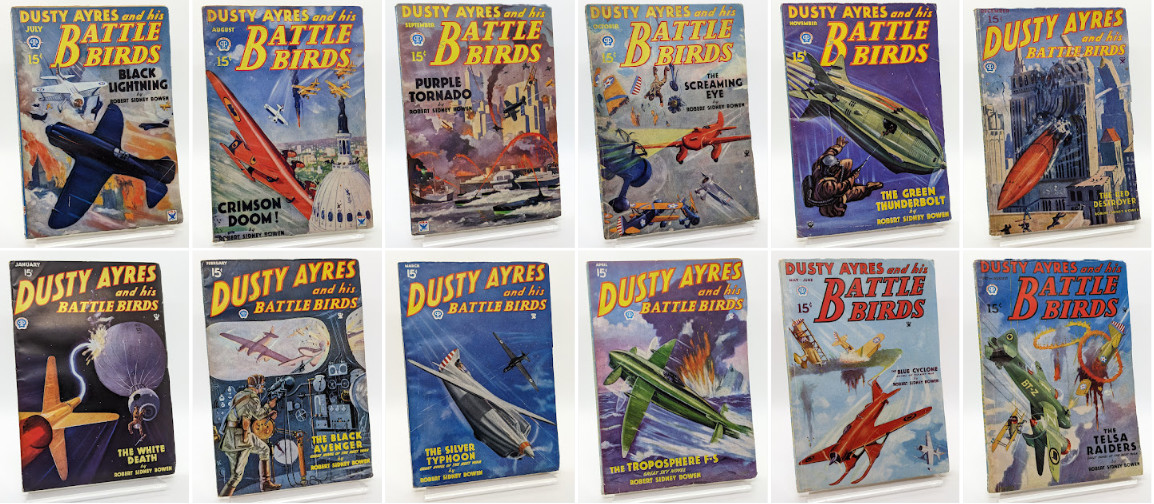 DUSTY AYRES AND HIS BATTLE BIRDS - Pulp Complete Set #1-12 DUSTY AYRES AND HIS BATTLE BIRDS - Pulp Complete Set #1-12
