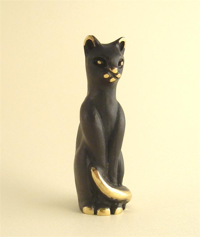 Walter BOSSE Vienna Large Elegant CAT 57mm Brass Modernism Bronze era