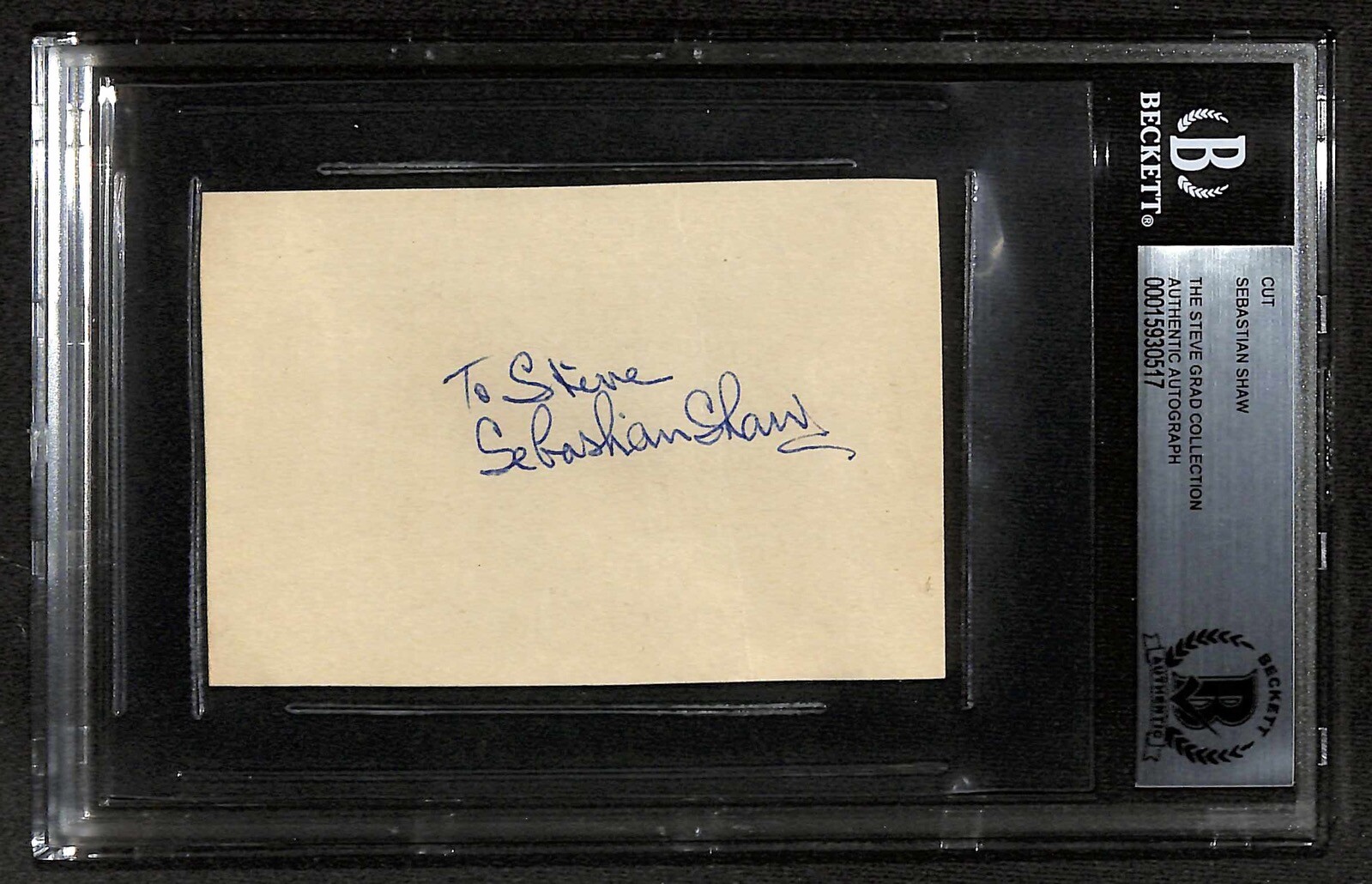 Sebastian Shaw Unmasked Darth Vader Signed Vintage Autograph Card BECKETT
