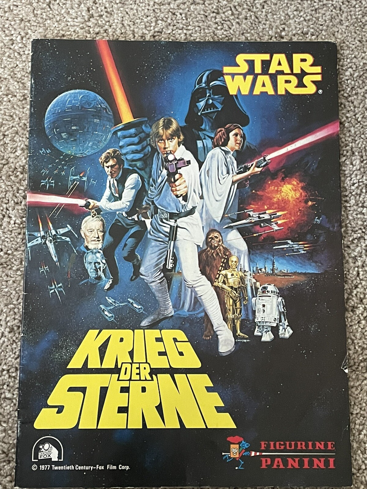 1977 Panini Star Wars 📈 Complete Set - All 256 stickers - unglued + empty album