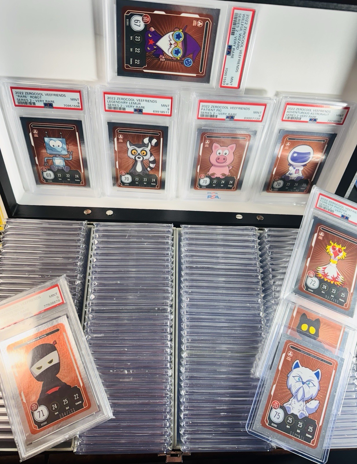 Veefriends Very Rare /100 Compete And Collect Full set Zerocool PSA Series 2 Vr