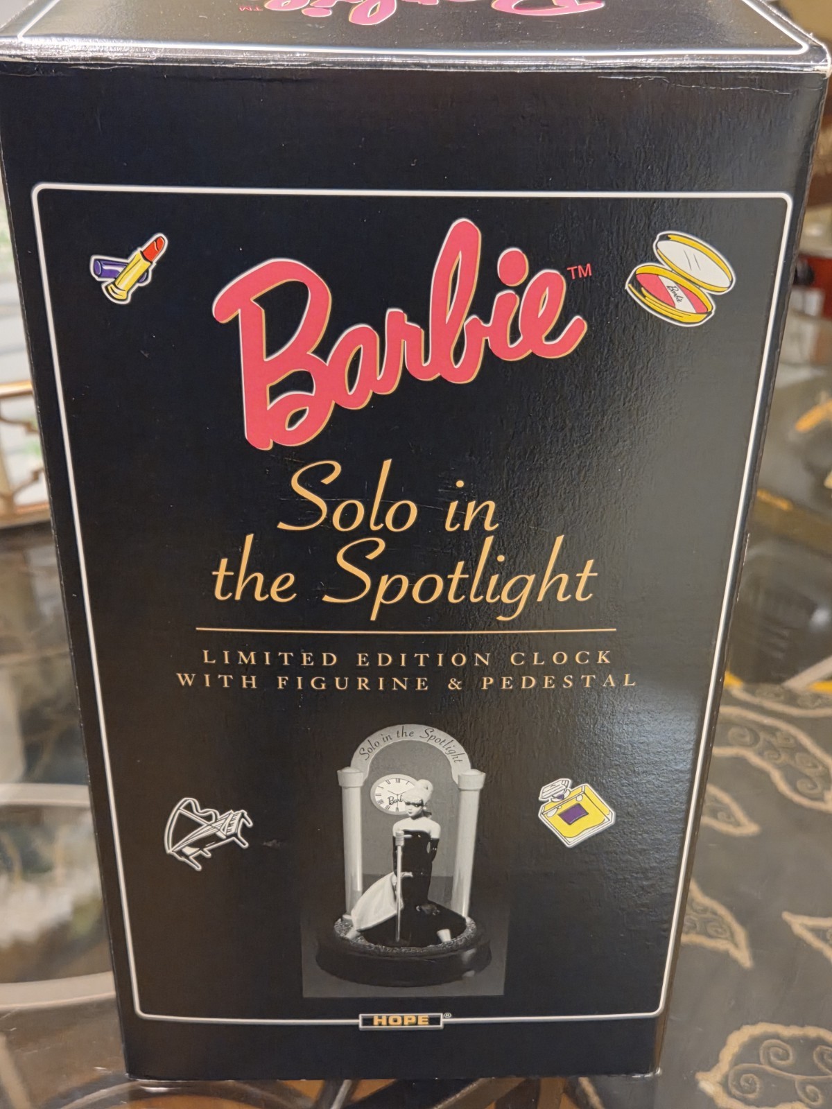1995 Barbie Solo in the Spotlight Limited Edition Clock Figurine Pedestal NIB 1995 Barbie Solo in the Spotlight Limited Edition Clock Figurine Pedestal NIB