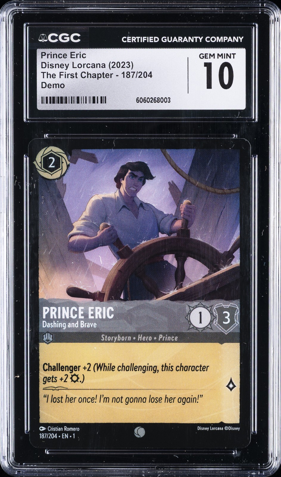 2023 THE FIRST CHAPTER DEMO #187 PRINCE CHARMING CGC 10