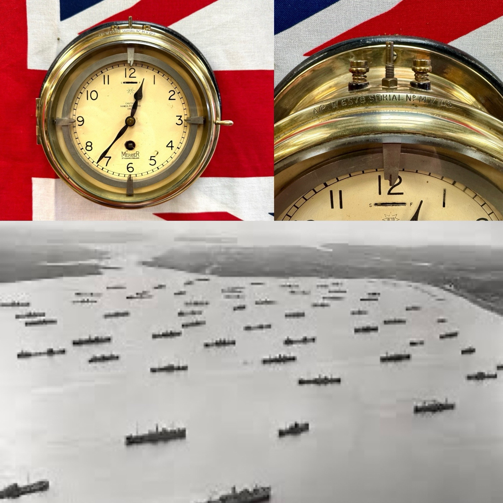 WW2 Admiralty Pattern Royal Navy Convoy Zig Zag Clock by Mercer (c.1939-40) WW2 Admiralty Pattern Royal Navy Convoy Zig Zag Clock by Mercer (c.1939-40)