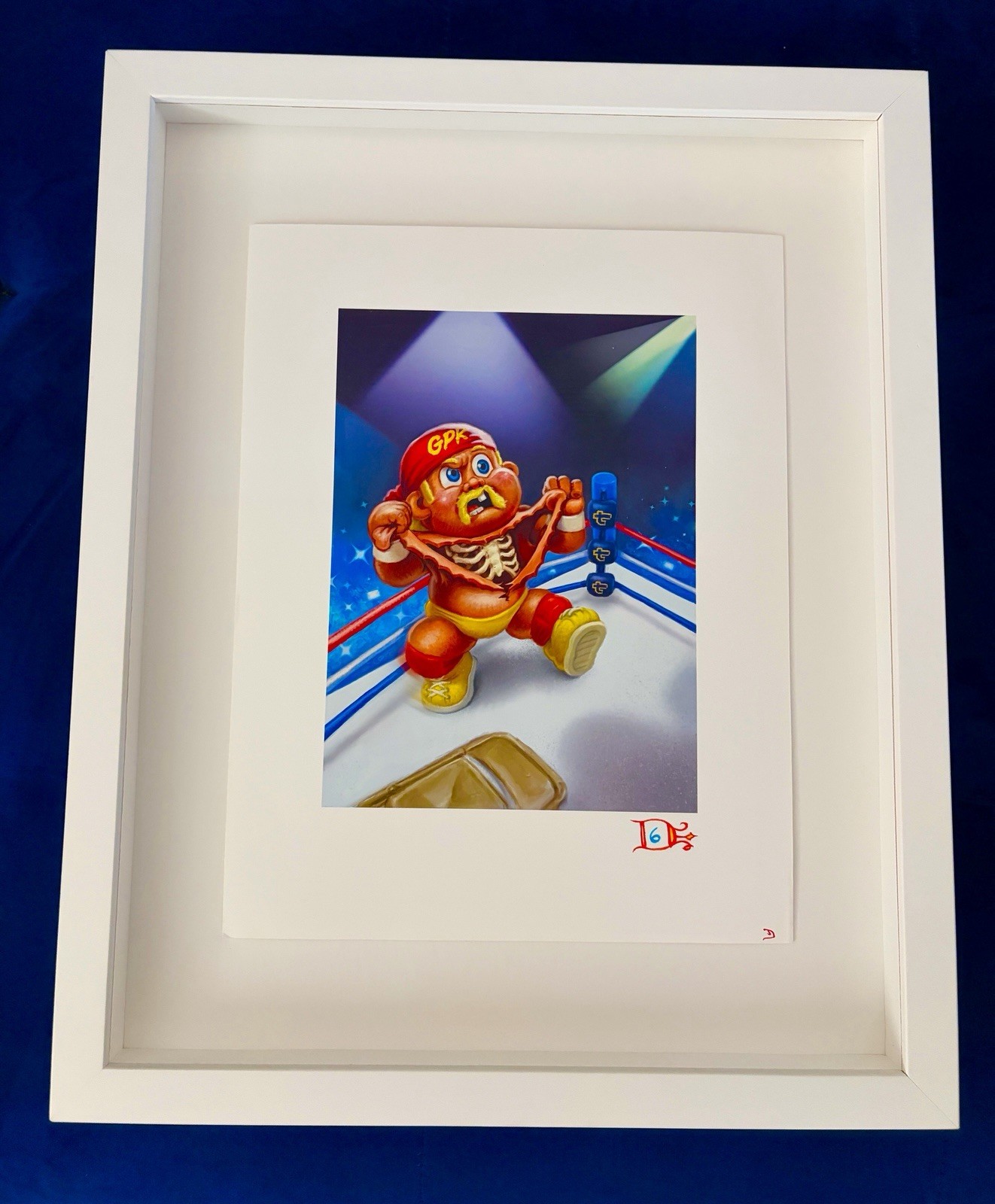 1/1 GPK Hulk Hogan Final Card Art Painting COA #16 Garbage Pail Kids WWE WWF WCW 1/1 GPK Hulk Hogan Final Card Art Painting COA #16 Garbage Pail Kids WWE WWF WCW
