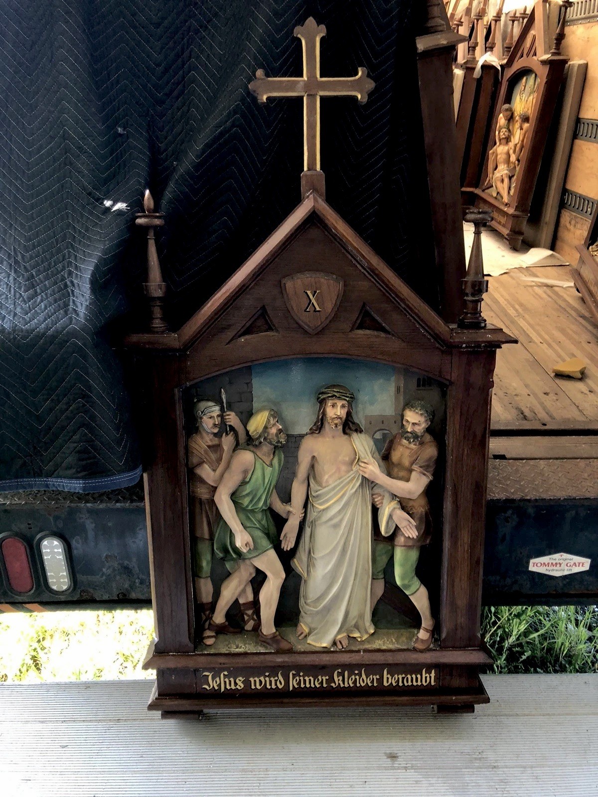 Catholic Church Stations Of The Cross Plaster And Walnut Catholic Church Stations Of The Cross Plaster And Walnut