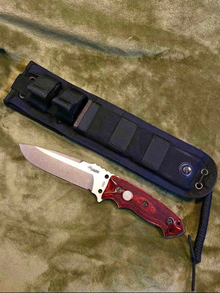HOGUE Knife SIG SAUER Tactical Knife Rosewood Handle Hunting Outdoor HOGUE Knife SIG SAUER Tactical Knife Rosewood Handle Hunting Outdoor