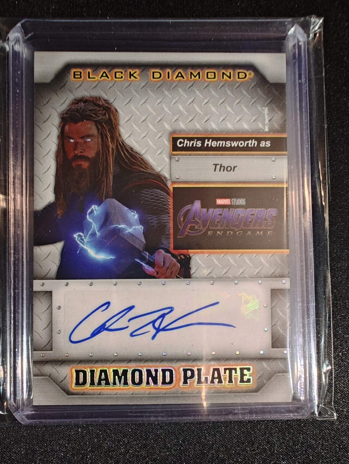 2021 Upper Deck Marvel Black Diamond Chris Hemsworth as Thor Diamond Plate 2021 Upper Deck Marvel Black Diamond Chris Hemsworth as Thor Diamond Plate