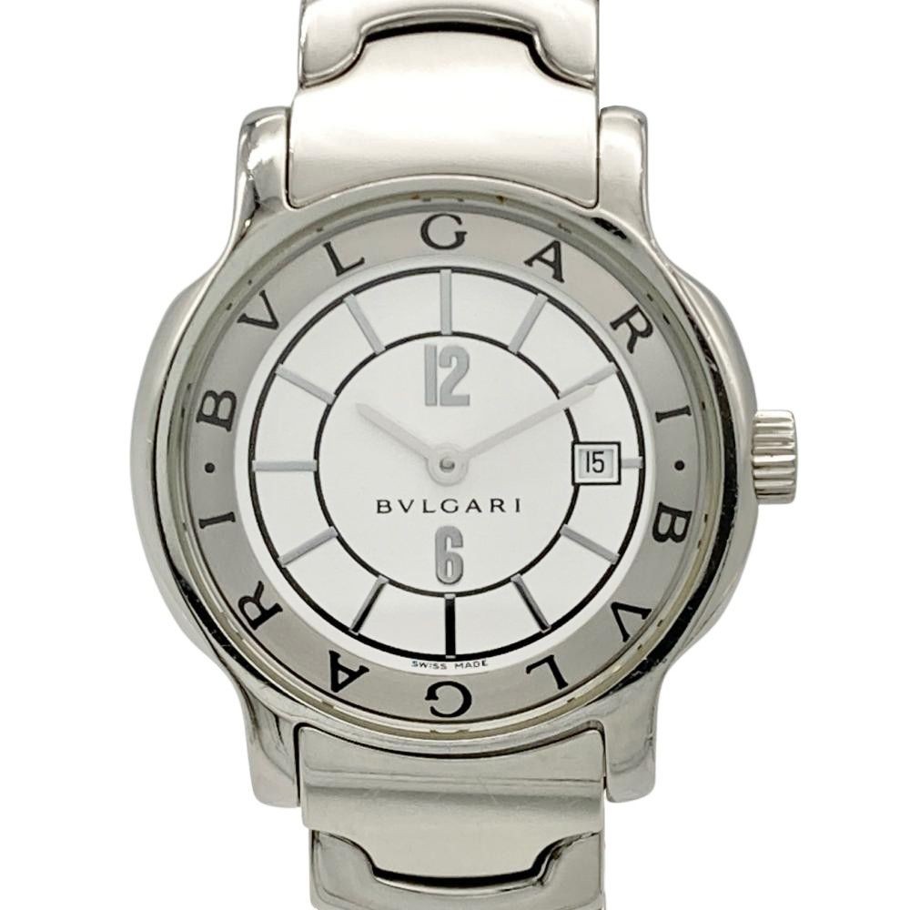 Bvlgari BVLGARI Solo Tempo Ladies Watch 29mm SS White Dial Quartz Authentic Bvlgari BVLGARI Solo Tempo Ladies Watch 29mm SS White Dial Quartz Authentic