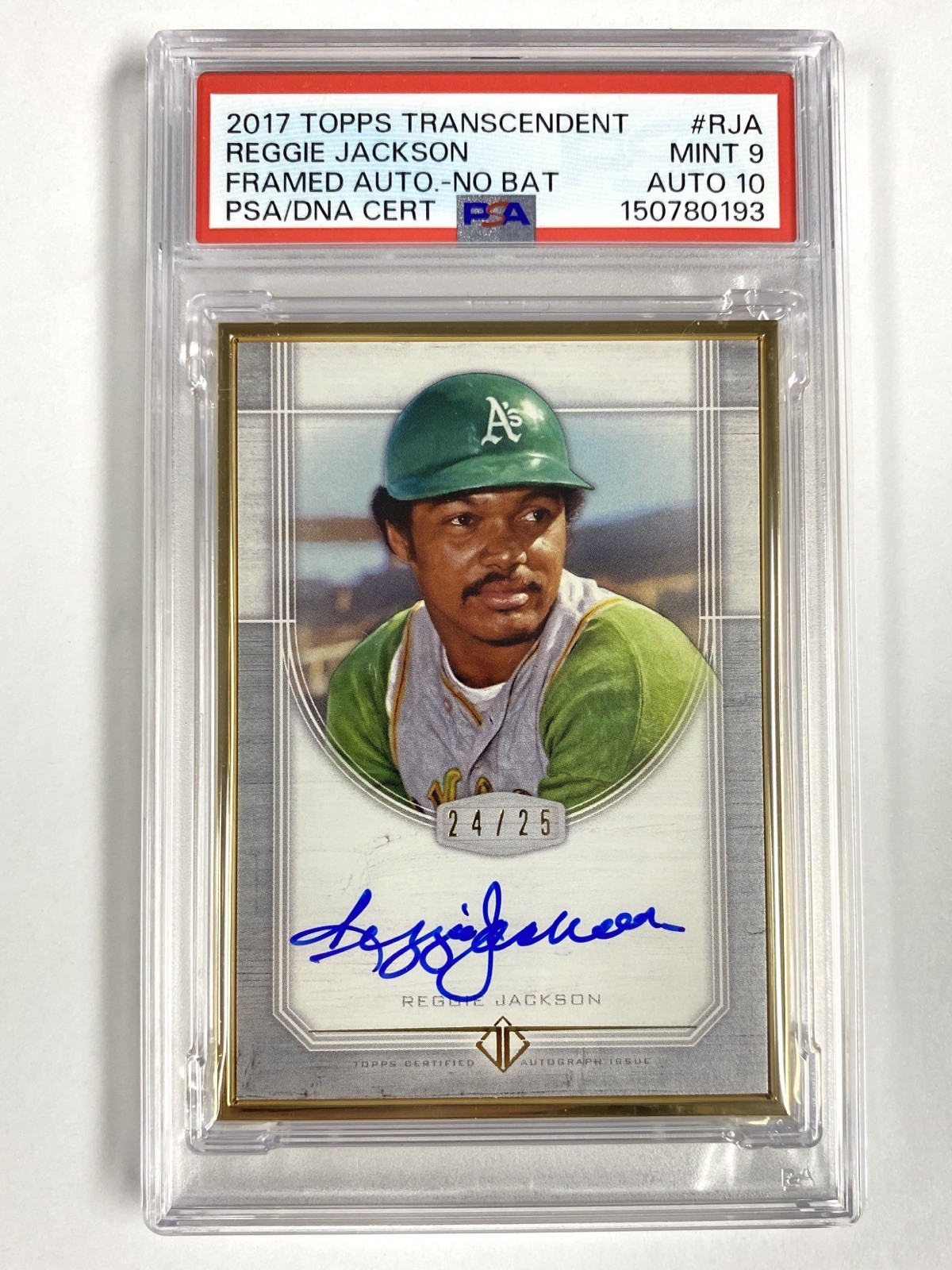 2017 Topps Transcendent Reggie Jackson Framed Auto #RJA - PSA Auto Gem Mint 10