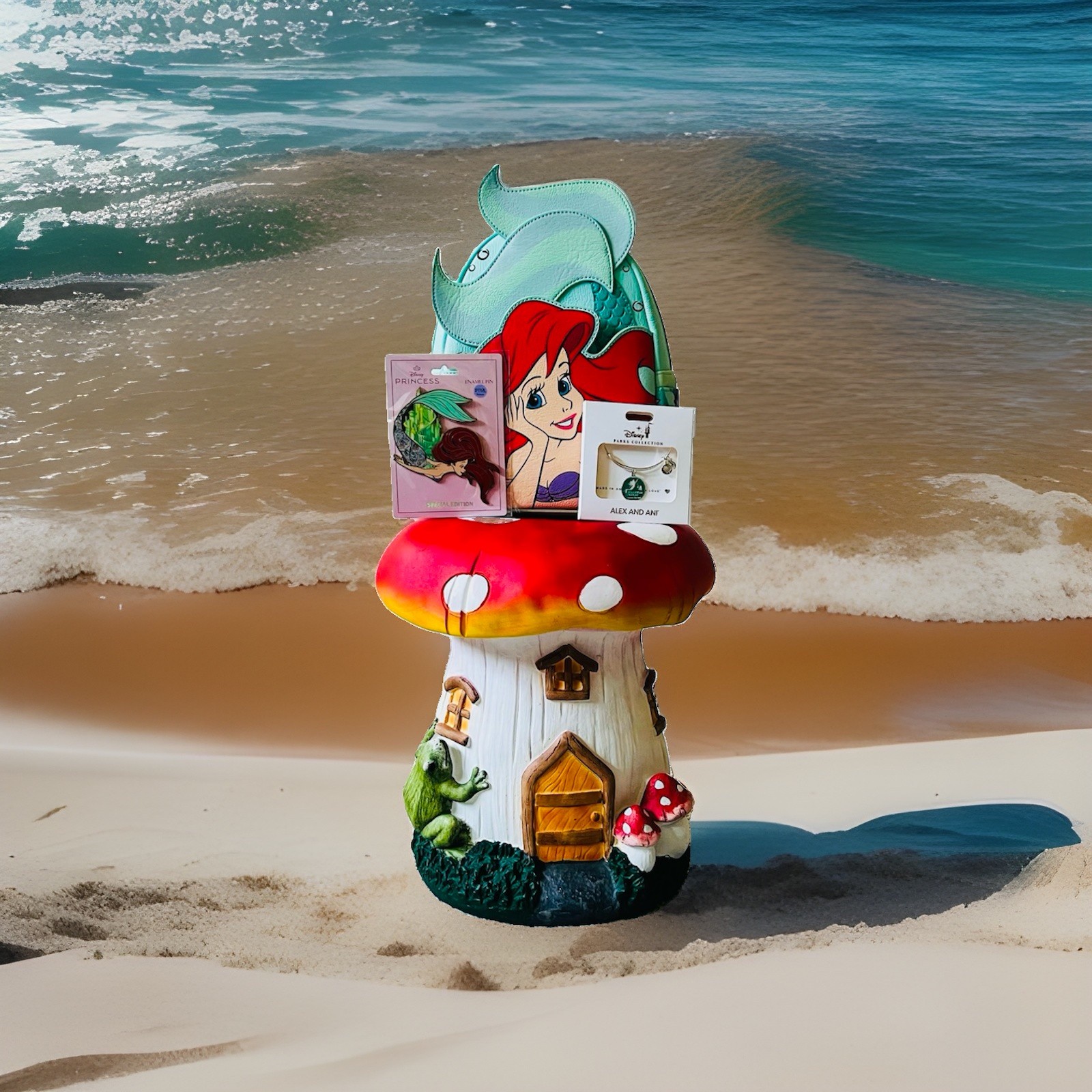 NWT Loungefly Little Mermaid Ariel Cosplay Backpack, Pin, and Bracelet Set GRAIL NWT Loungefly Little Mermaid Ariel Cosplay Backpack, Pin, and Bracelet Set GRAIL