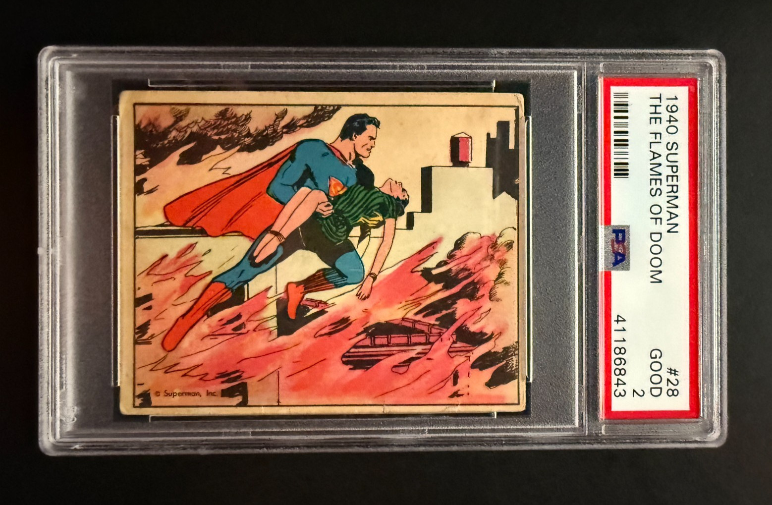 1940 Gum Inc. Superman #28 The Flames of Doom with Lois Lane 1940 Gum Inc. Superman #28 The Flames of Doom with Lois Lane