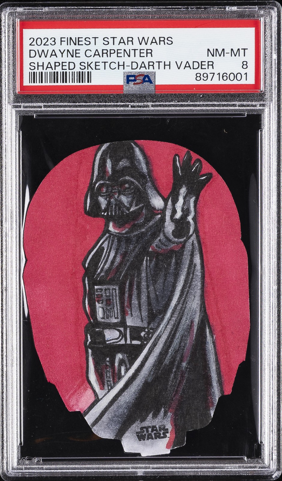 2023 TOPPS FINEST STAR WARS SHAPED SKETCH CARDS DWAYNE CARPENTER PSA 8 2023 TOPPS FINEST STAR WARS SHAPED SKETCH CARDS DWAYNE CARPENTER PSA 8