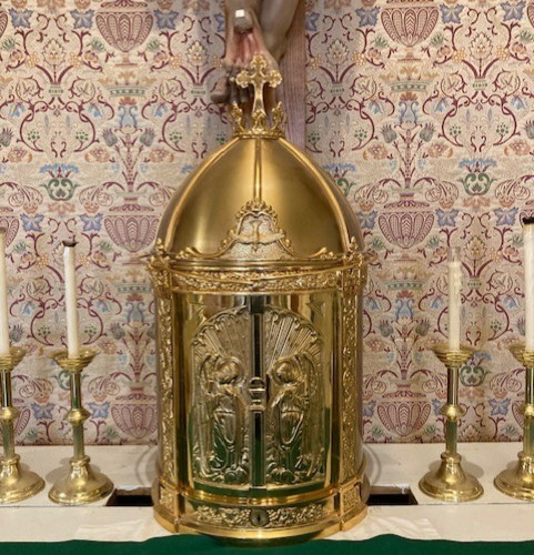 Large Cathedral Catholic Church Style Gothic Tabernacle 36x19. Ready to use.