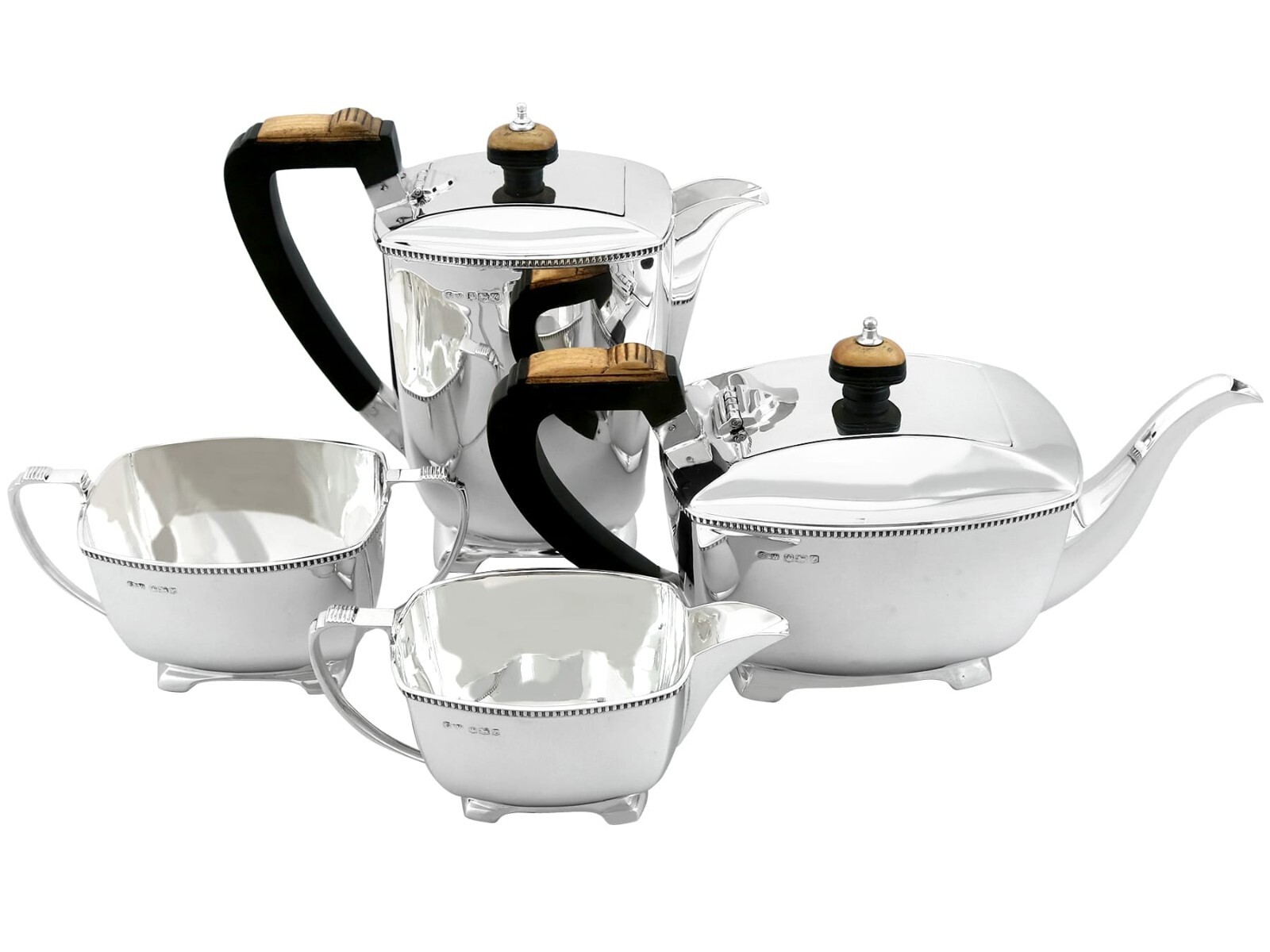 Vintage Sterling Silver Four Piece Tea and Coffee Service Vintage Sterling Silver Four Piece Tea and Coffee Service