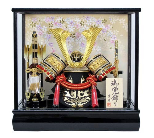 Kyoju May Festival Doll Helmet Ornament Case 41cm (16.1in) Japan Vintage Kyoju May Festival Doll Helmet Ornament Case 41cm (16.1in) Japan Vintage