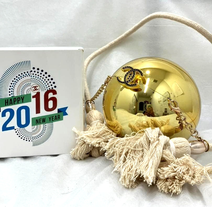 CHANEL 2016 VIP Gold Colored Ball Sphere Handbag Bag CHANEL 2016 VIP Gold Colored Ball Sphere Handbag Bag