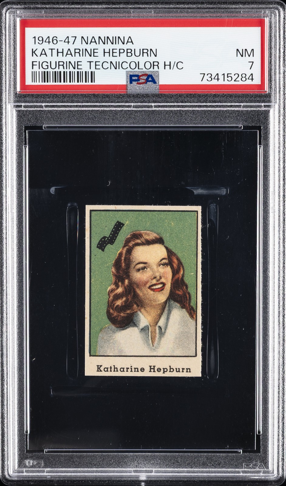 1946 NANNINA FIGURINE TECNICOLOR HAND-CUT KATHARINE HEPBURN PSA 7