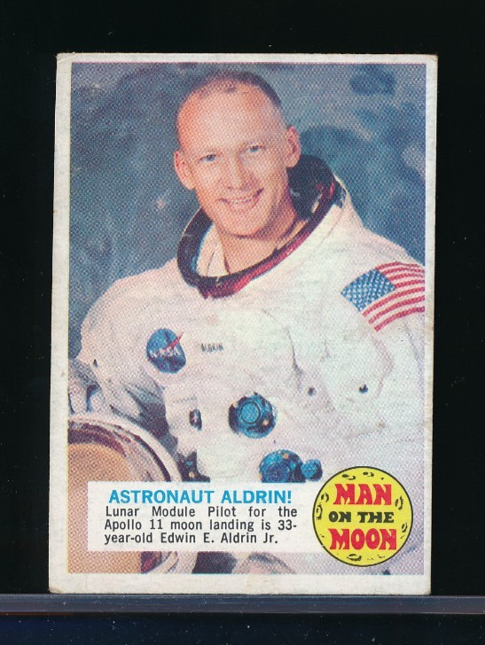 1969 Topps Man on the Moon #11A Buzz Aldrin Astronaut uncatalogued version *read
