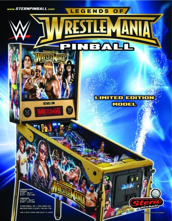 Stern WWE Legends LE Pinball Machine Hand Sign By HULK HOGAN Only 400 Made MINT Stern WWE Legends LE Pinball Machine Hand Sign By HULK HOGAN Only 400 Made MINT