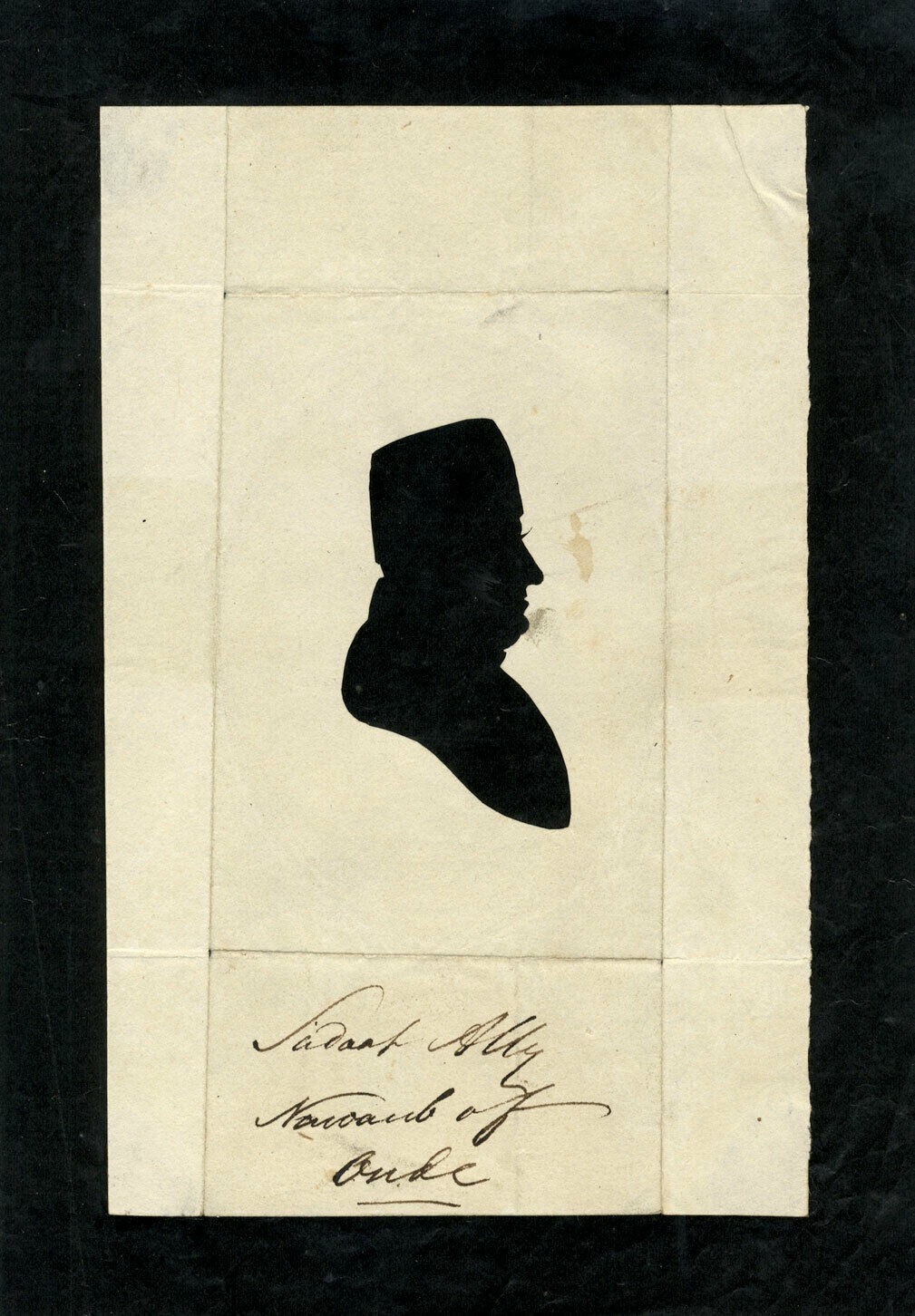 Saadat Ali Khan Nawab of Awadh Silhouette c1780 Sarah Harrington Circle Portrait Saadat Ali Khan Nawab of Awadh Silhouette c1780 Sarah Harrington Circle Portrait