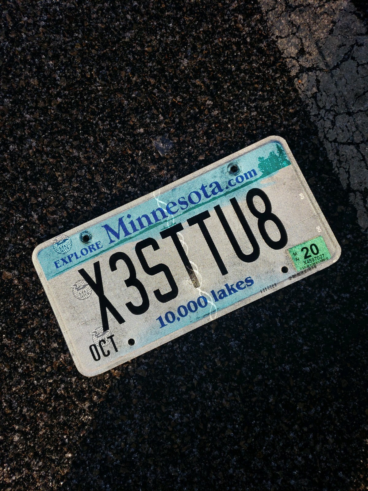 Offensive MN 10,000 LAKES LICENSE PLATE X3STTU8 Offensive MN 10,000 LAKES LICENSE PLATE X3STTU8