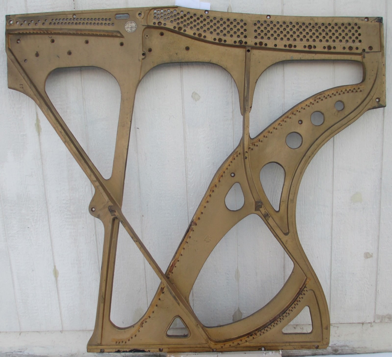 Large Antique Cast Iron Mansion Estate Metal Wall Art 1907 Organ Backing Plate Large Antique Cast Iron Mansion Estate Metal Wall Art 1907 Organ Backing Plate