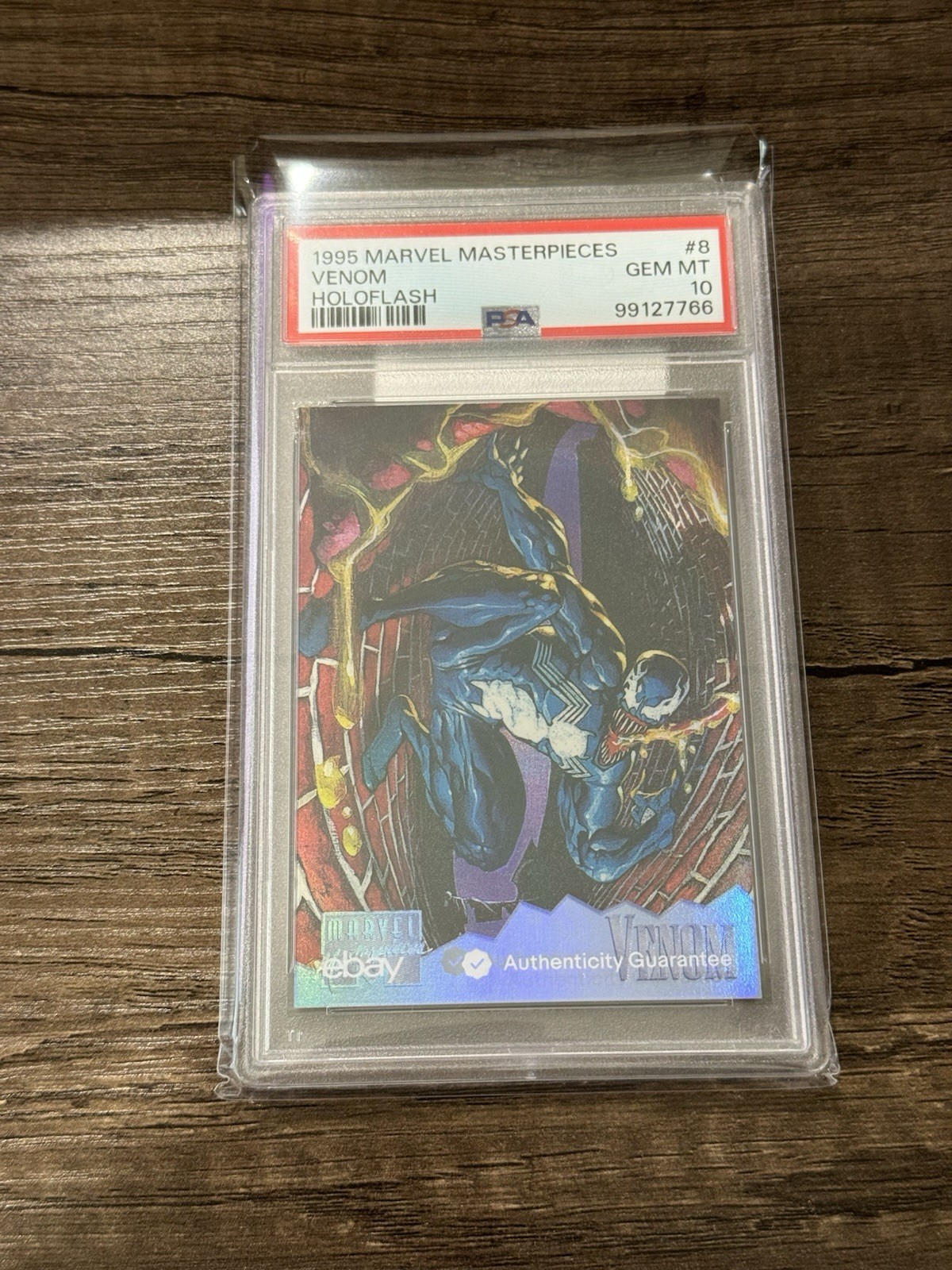 1995 Marvel Masterpieces Venom Holoflash PSA 10 GEM MT 1995 Marvel Masterpieces Venom Holoflash PSA 10 GEM MT