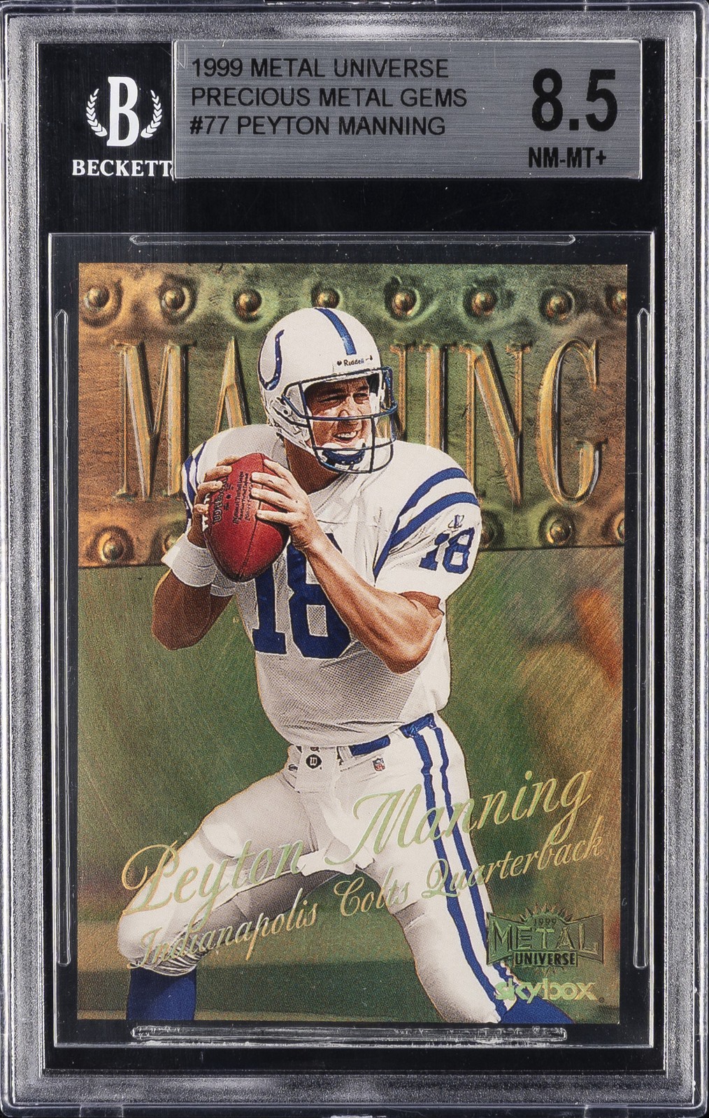 1999 METAL UNIVERSE PRECIOUS METAL GEMS #77 PEYTON MANNING BGS 8.5