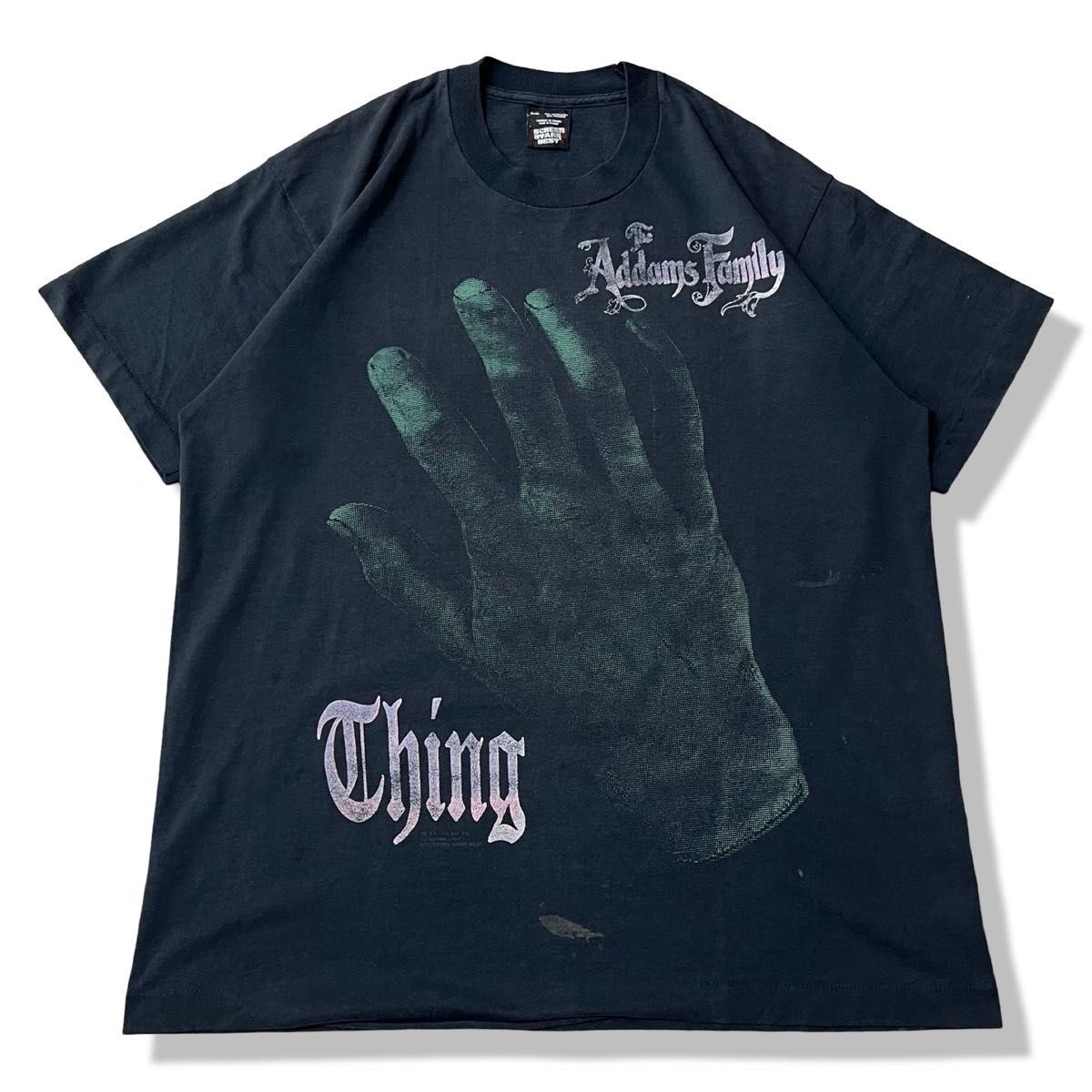 90S Addams Family Adams Hand Printed Movie T-Shirt Single Stitch Vintage 90S Addams Family Adams Hand Printed Movie T-Shirt Single Stitch Vintage