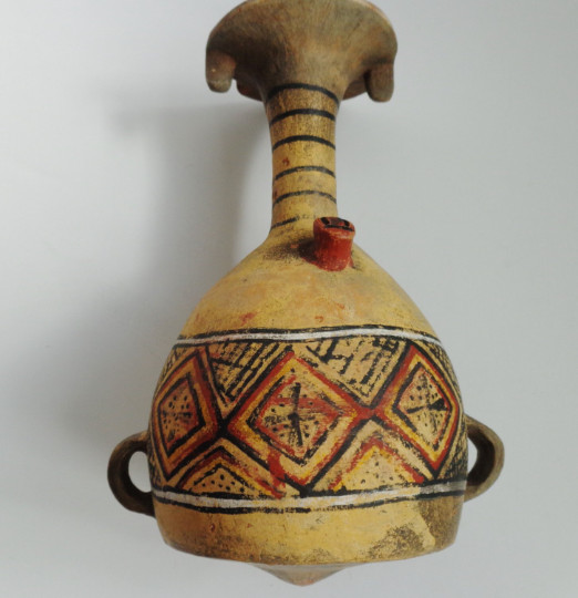 Rare long neck Pre-Columbian earthenware vessel Inca culture pottery ewer Rare long neck Pre-Columbian earthenware vessel Inca culture pottery ewer