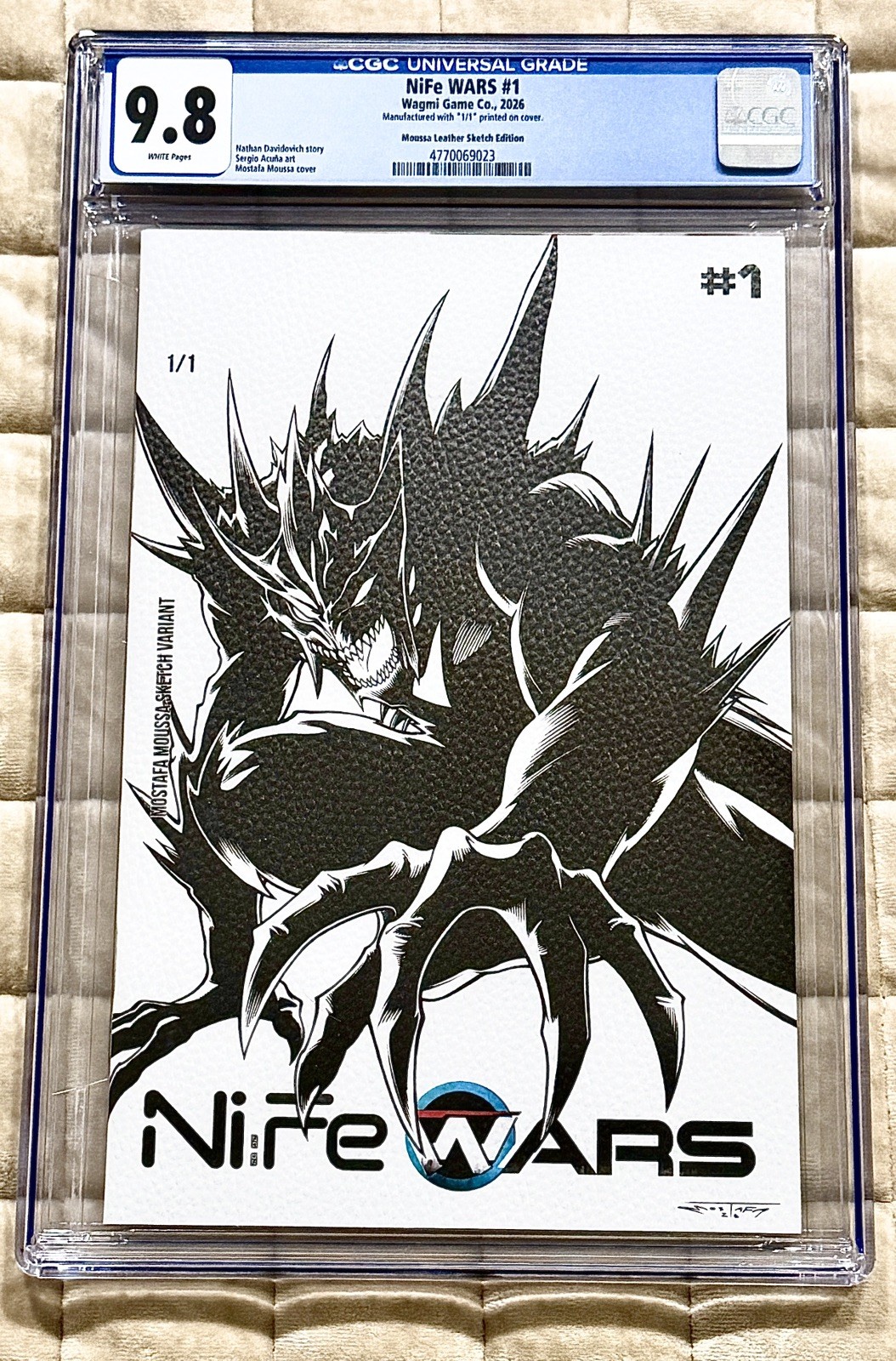 NIFE WARS #1 (2026) 1/1 MOUSSA LEATHER SKETCH EDITION – CGC 9.8 HOLY GRAIL