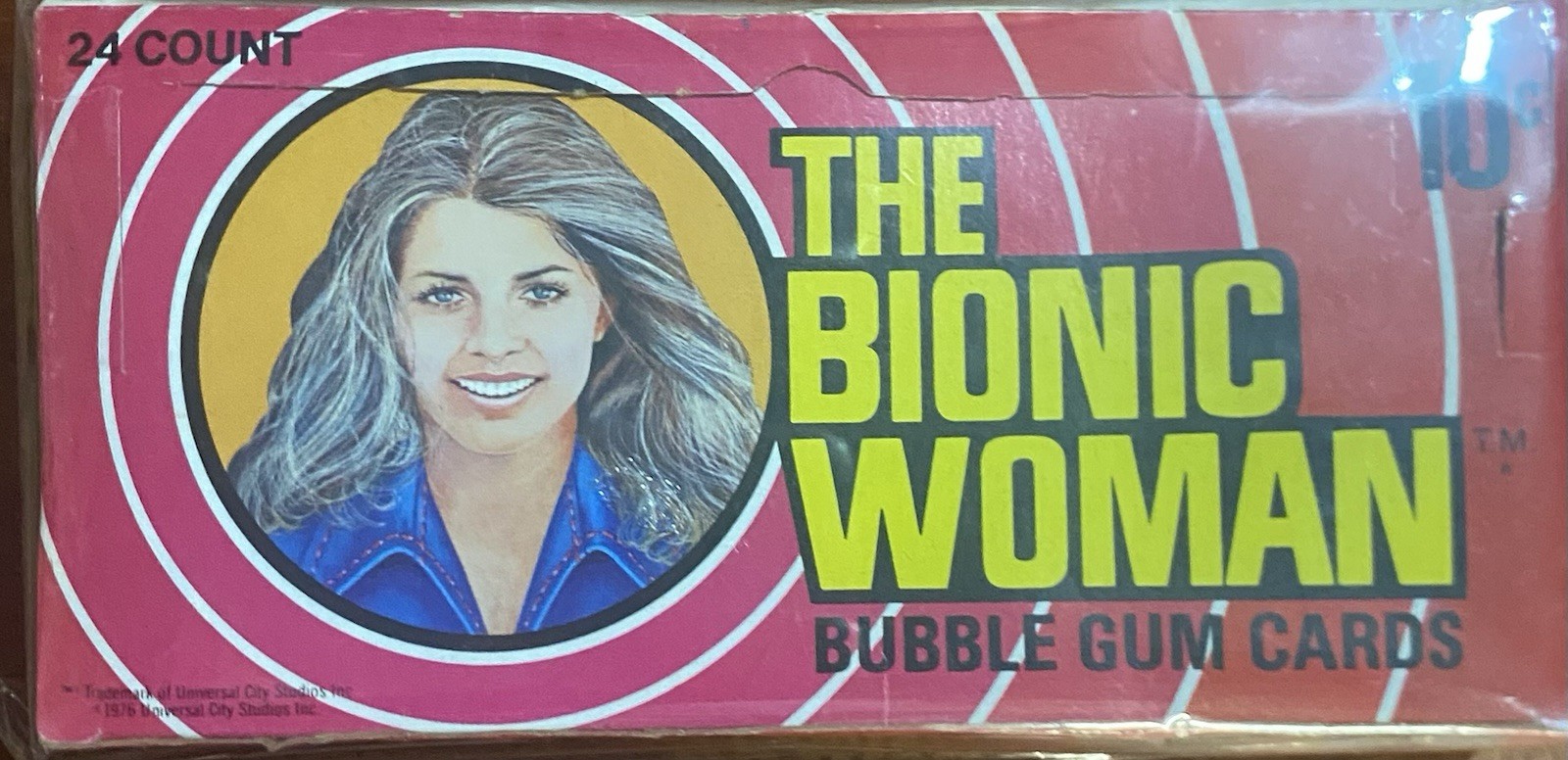 1976 Donurss THE BIONIC WOMAN Trading Cards Box (24 Packs) Full Box Great Cond