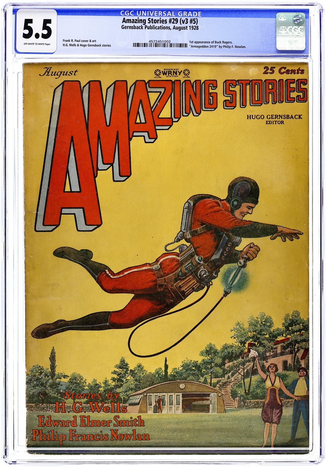 Amazing Stories Pulp Vol. 3 #5 CGC 5.5 1928 4572451002 Amazing Stories Pulp Vol. 3 #5 CGC 5.5 1928 4572451002