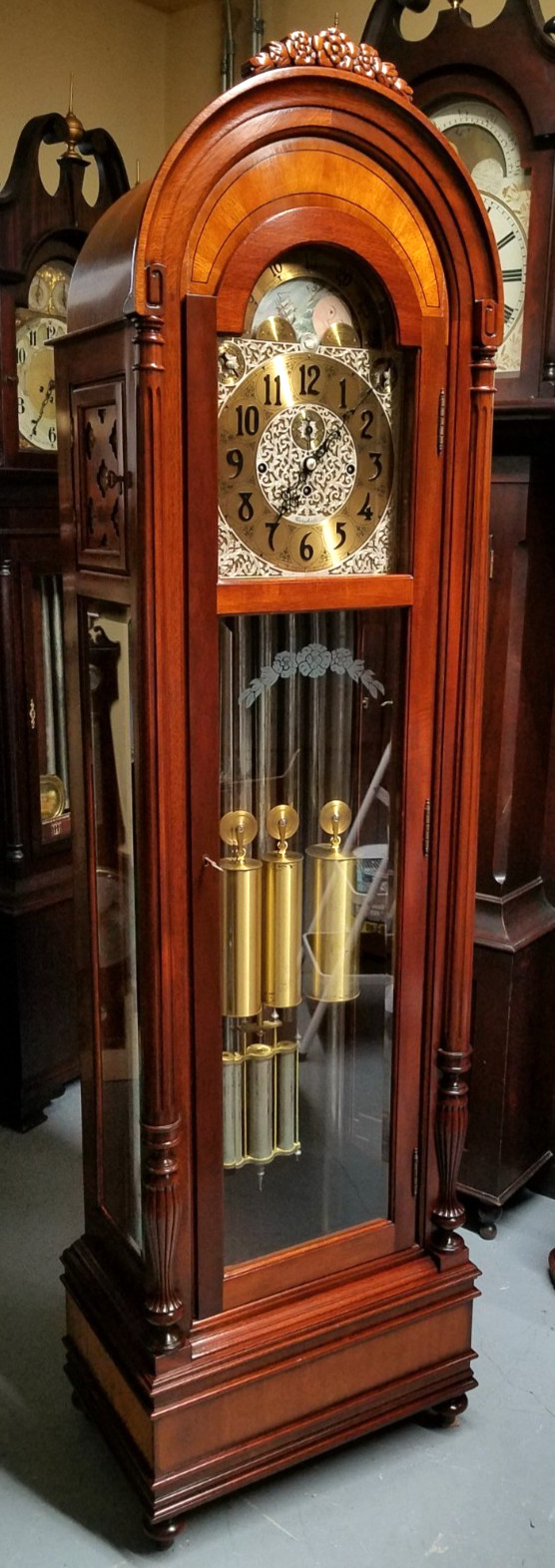 Herschede Model 276 Virginian 9 Tube Tall Case Floor Clock 8-Day Triple Chime