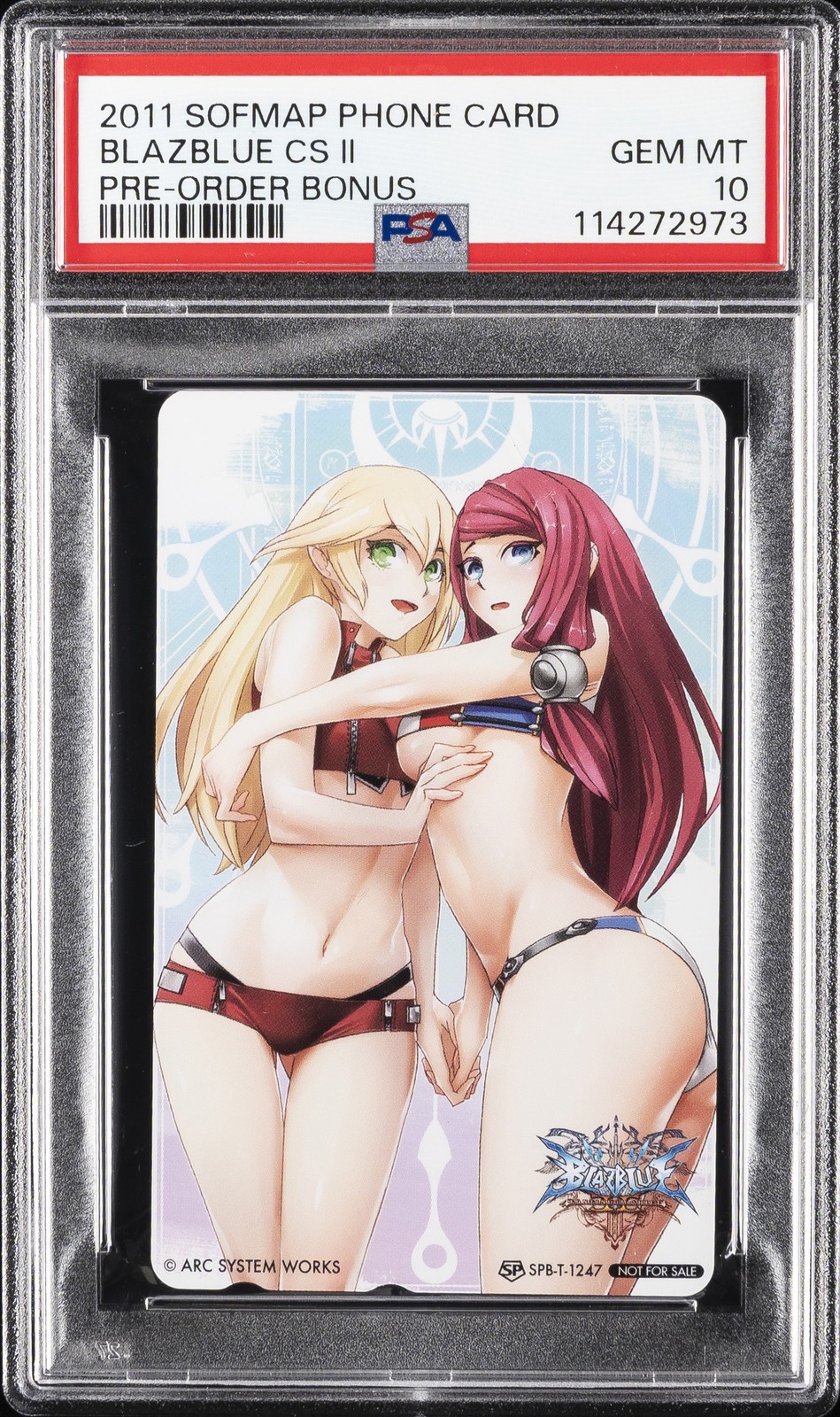 2011 SOFMAP PHONE CARD PRE-ORDER BONUS BLAZBLUE CONTINUUM SHIFT II PSA 10 2011 SOFMAP PHONE CARD PRE-ORDER BONUS BLAZBLUE CONTINUUM SHIFT II PSA 10